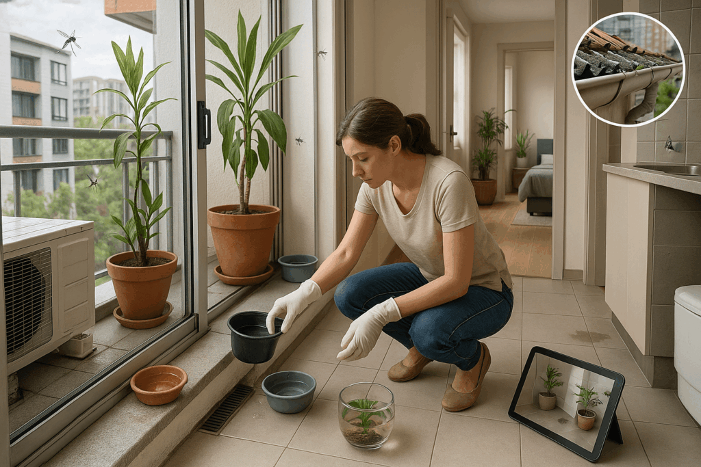 combate a dengue - Criadouros de Dengue em Apartamentos: Guia Completo para Identificação e Eliminação